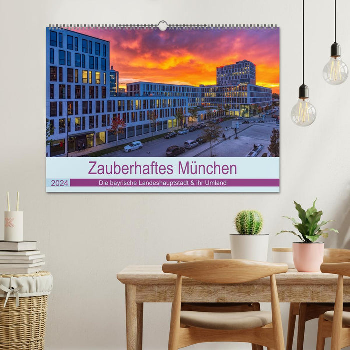 Bezauberndes München - Die bayrische Landeshauptstadt und ihr Umland. (CALVENDO Wandkalender 2024)