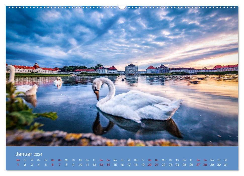 Enchanting Munich - The Bavarian capital and its surrounding area. (CALVENDO wall calendar 2024) 