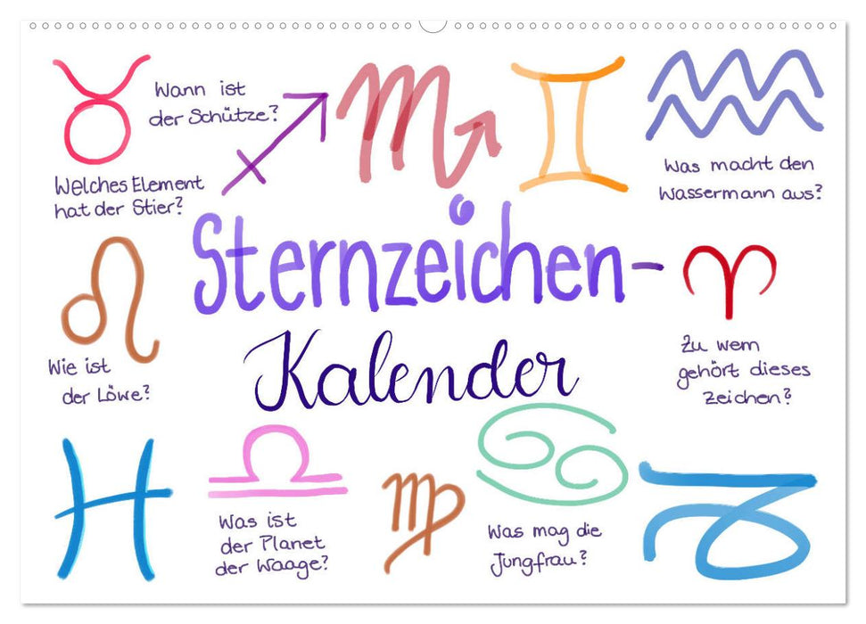 Sternzeichen-Kalender (CALVENDO Wandkalender 2024)