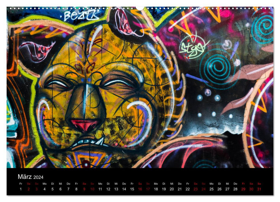Graffiti und Street Art in La Paz (CALVENDO Premium Wandkalender 2024)