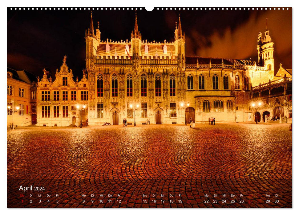 Bruges street view (CALVENDO wall calendar 2024) 