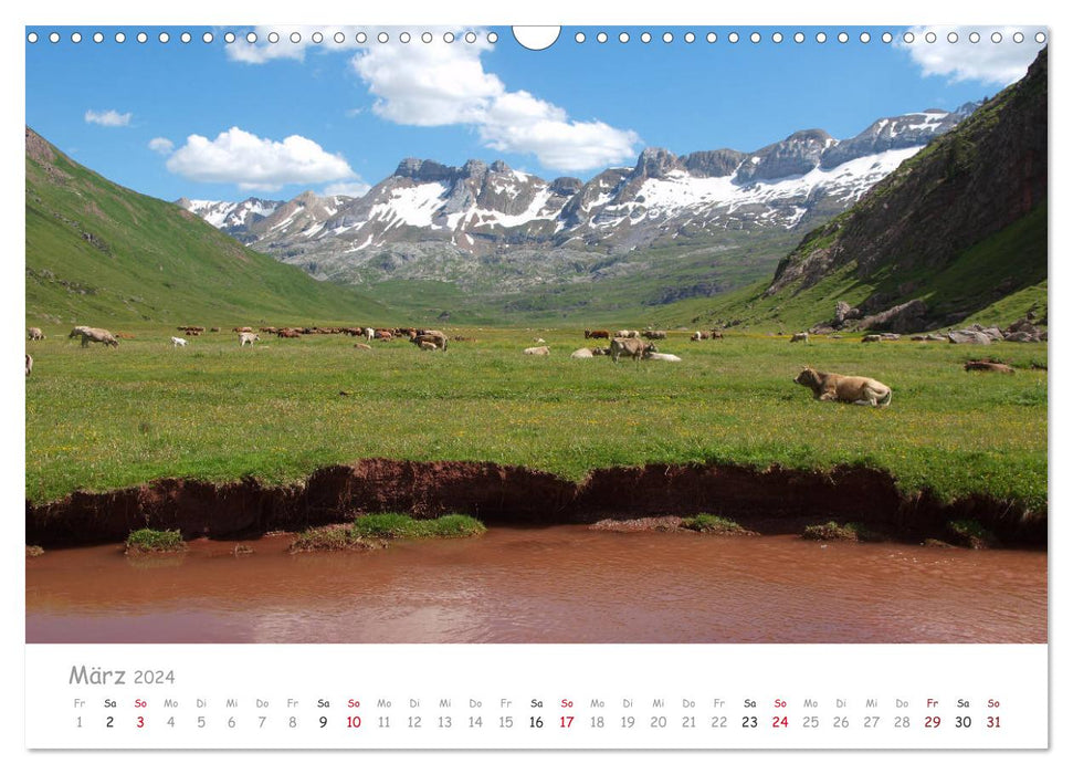 Dream landscapes of Spain - Pyrenees 2024 (CALVENDO wall calendar 2024) 