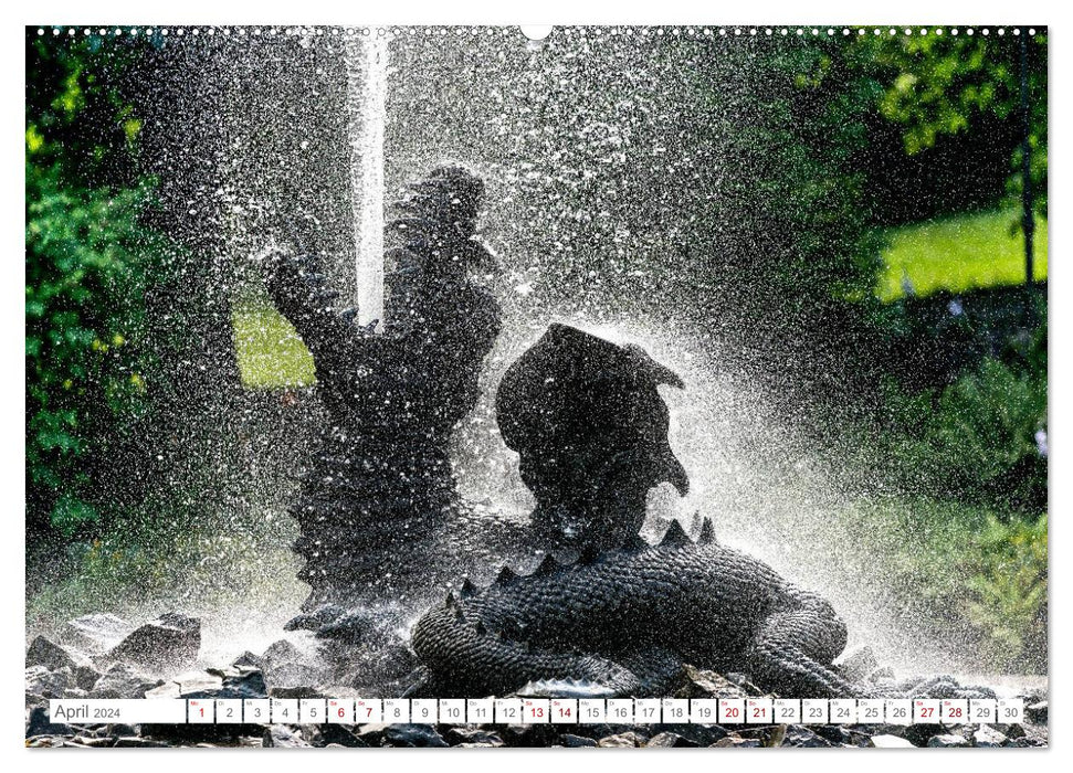 Parcs et jardins en Saxe-Anhalt (calendrier mural CALVENDO 2024) 