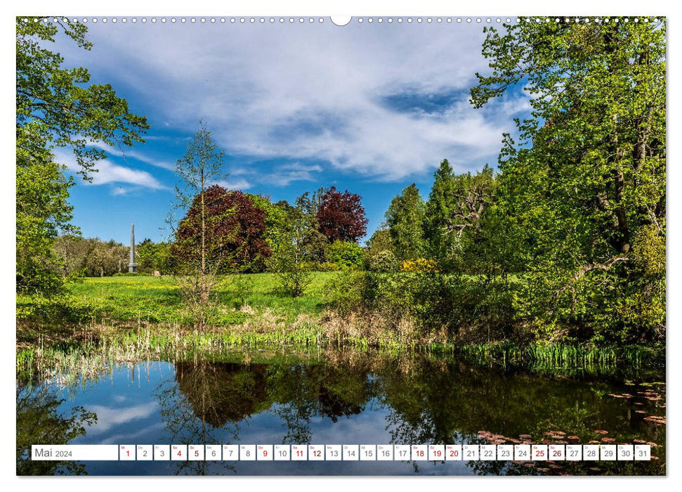 Parcs et jardins en Saxe-Anhalt (calendrier mural CALVENDO 2024) 