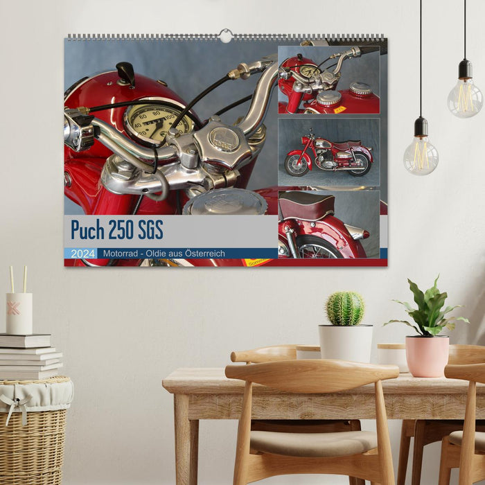 Puch 250 SGS motorcycle - oldie from Austria (CALVENDO wall calendar 2024) 