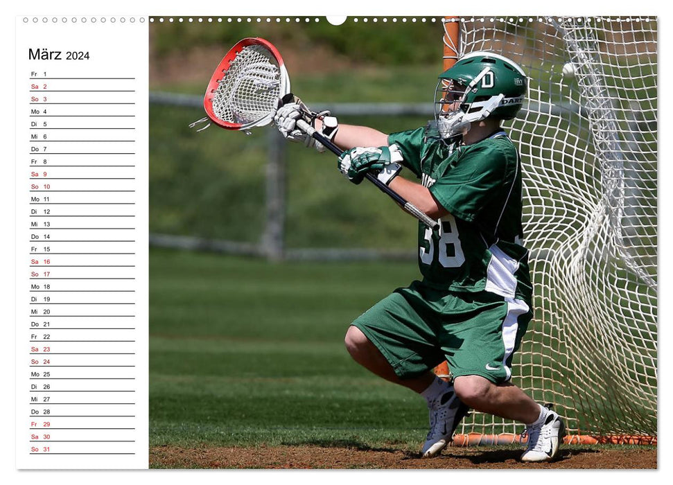 Team sport lacrosse - Face-off (CALVENDO wall calendar 2024) 