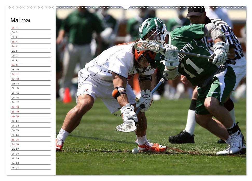 Teamsport Lacrosse - Face-off (CALVENDO Wandkalender 2024)