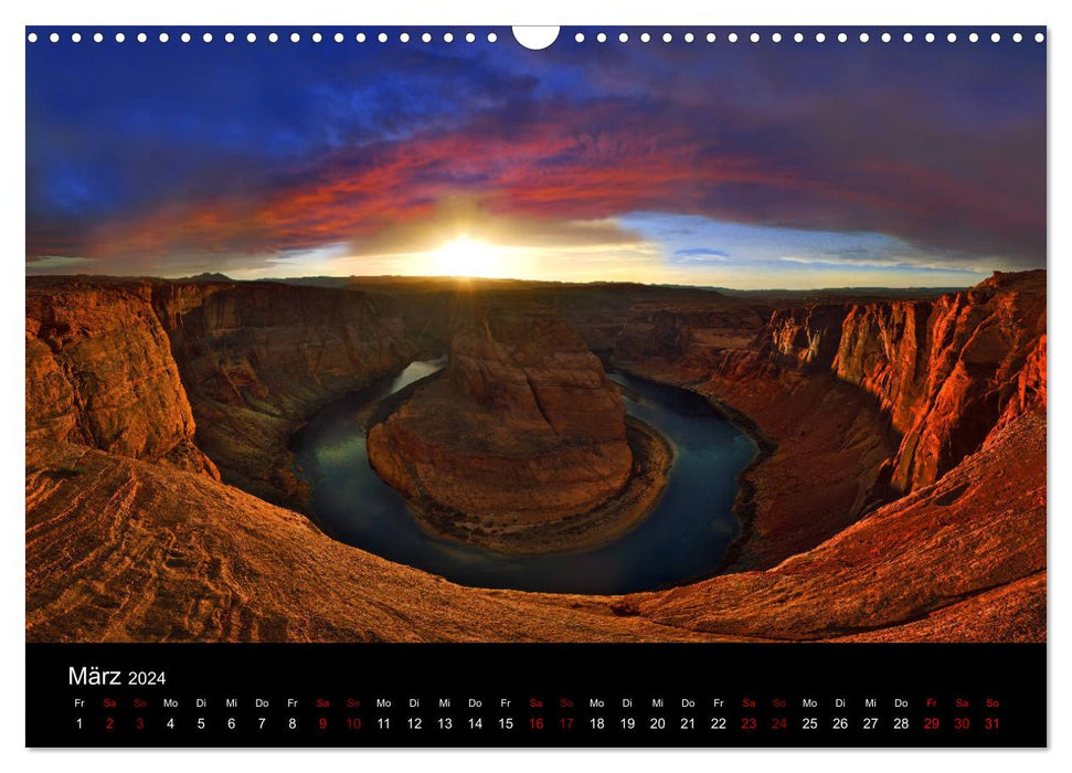 USA - Between dark and light (CALVENDO wall calendar 2024) 