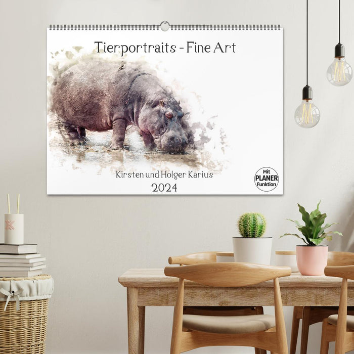 Portraits d'animaux - Fine Art (Calendrier mural CALVENDO 2024) 