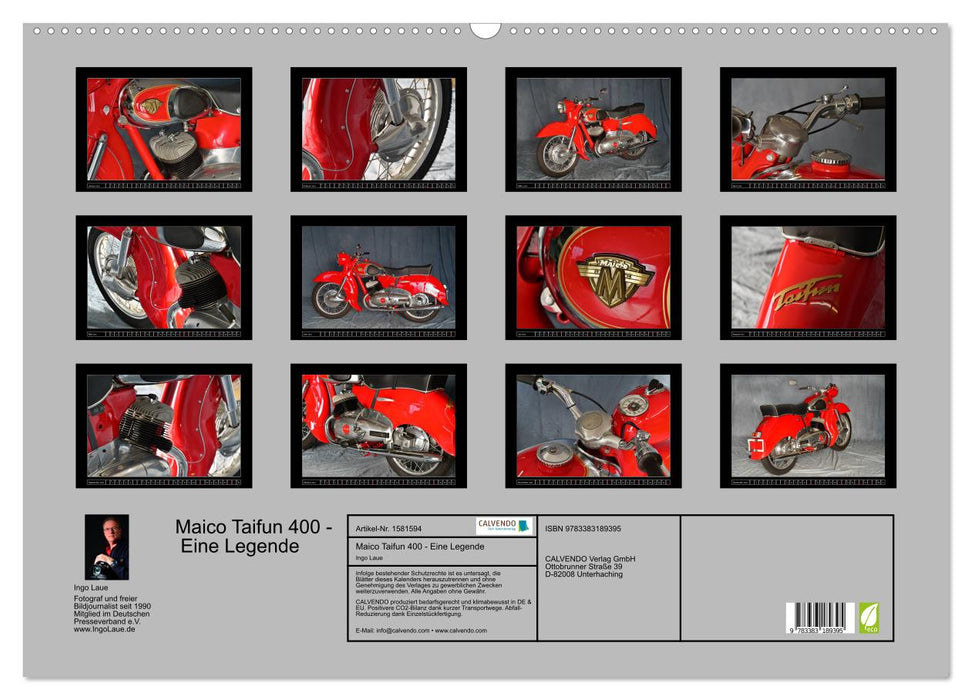 Maico Taifun 400 - A Legend (CALVENDO Wall Calendar 2024) 