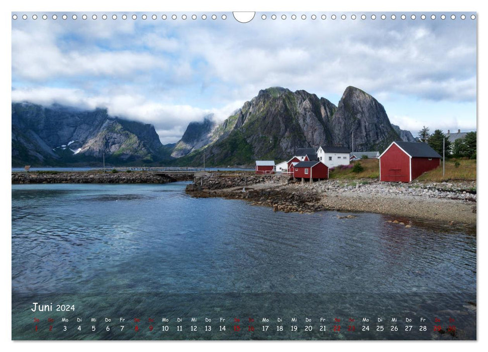 VESTERALEN ET LOFOTEN - Île paradisiaque dans l'océan Arctique (calendrier mural CALVENDO 2024) 