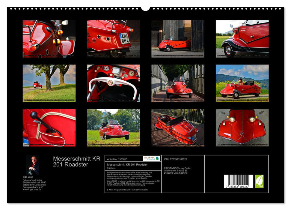 Messerschmitt KR 201 Roadster (CALVENDO Premium Wandkalender 2024)