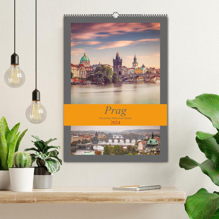 Prag - Die goldene Stadt an der Moldau (CALVENDO Wandkalender 2024)