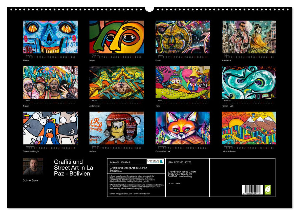 Graffiti and Street Art in La Paz (CALVENDO Wall Calendar 2024) 
