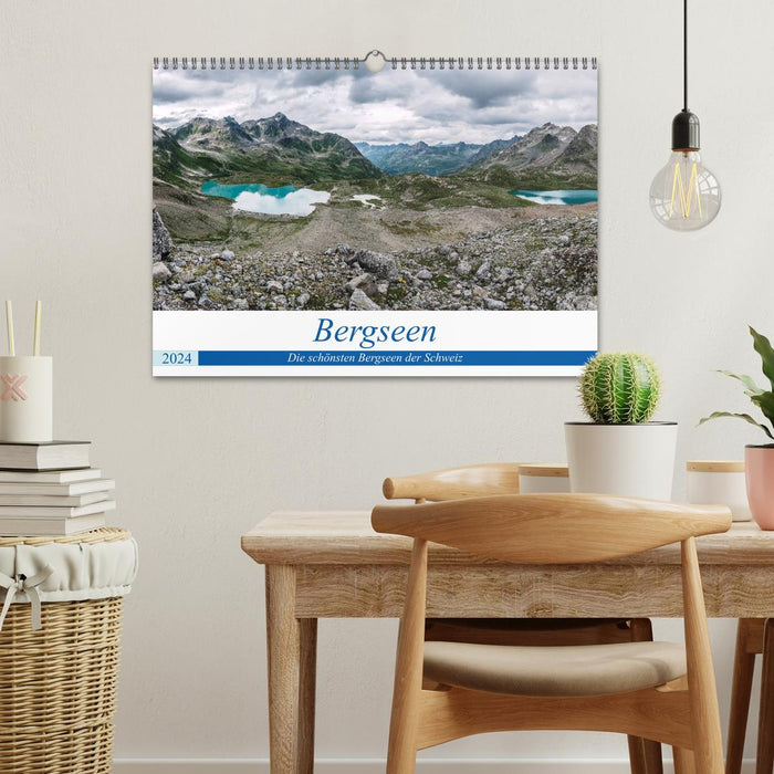 The most beautiful mountain lakes in Switzerland (CALVENDO wall calendar 2024) 