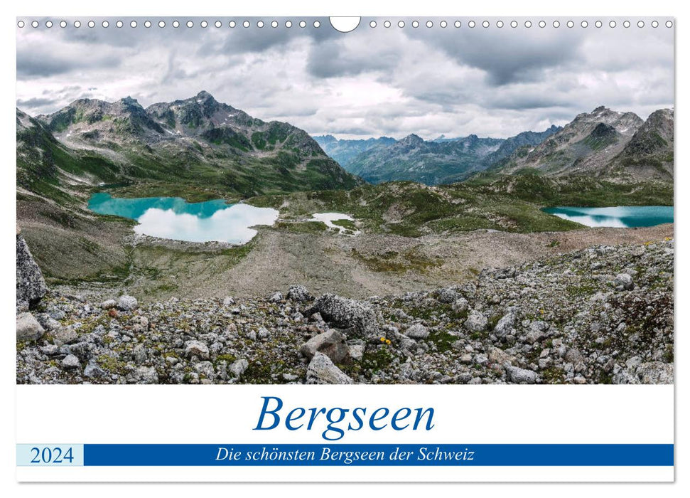 The most beautiful mountain lakes in Switzerland (CALVENDO wall calendar 2024) 
