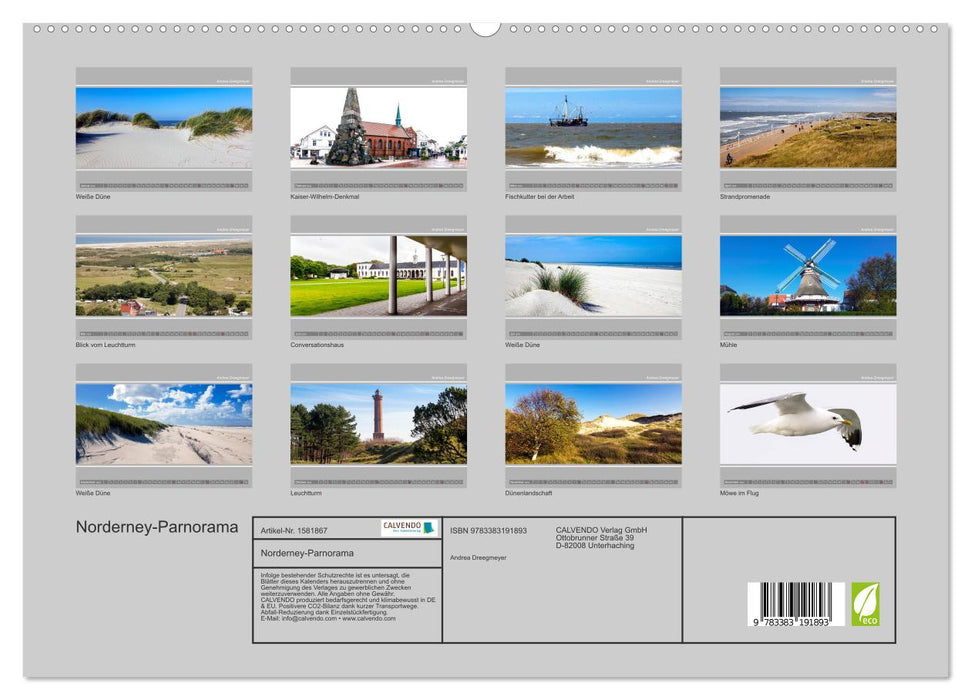 Norderney-Panorama (CALVENDO Premium Wandkalender 2024)