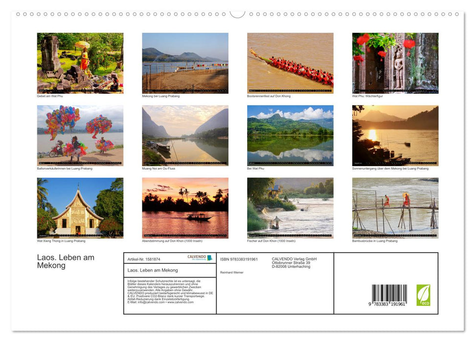 Laos. Leben am Mekong (CALVENDO Premium Wandkalender 2024)