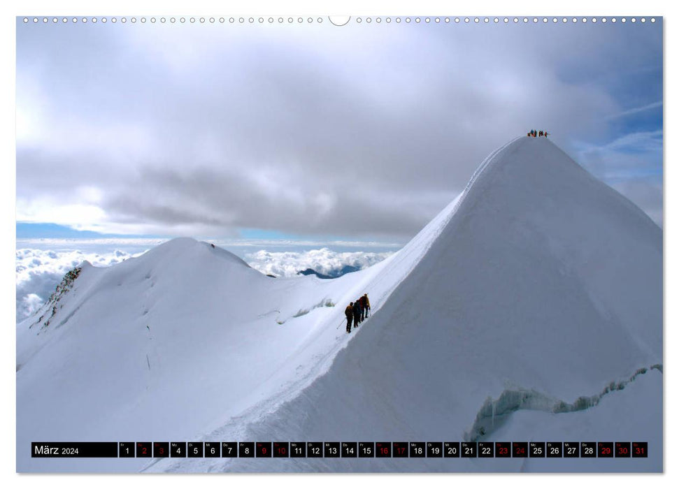 Monte Rosa Classic - Die klassische Tour um das Monte Rosa Massiv (CALVENDO Wandkalender 2024)