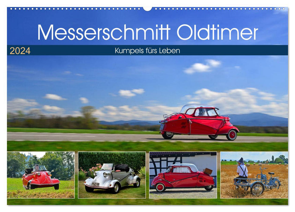 Messerschmitt voitures anciennes - copains pour la vie (calendrier mural CALVENDO 2024) 