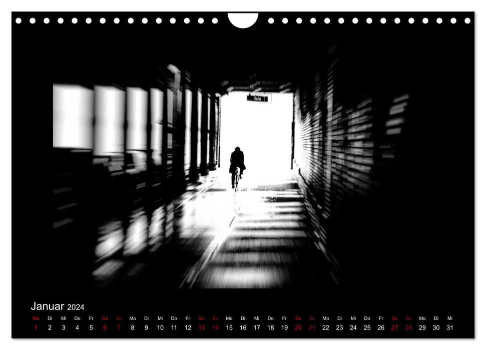 Strassenfotografie Berlin. schwarz/weiß - abstrakt - minimalistisch (CALVENDO Wandkalender 2024)