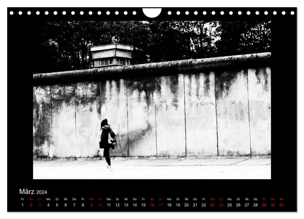 Photographie de rue Berlin. noir/blanc - abstrait - minimaliste (Calendrier mural CALVENDO 2024) 