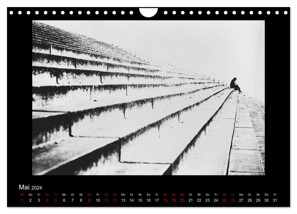 Strassenfotografie Berlin. schwarz/weiß - abstrakt - minimalistisch (CALVENDO Wandkalender 2024)