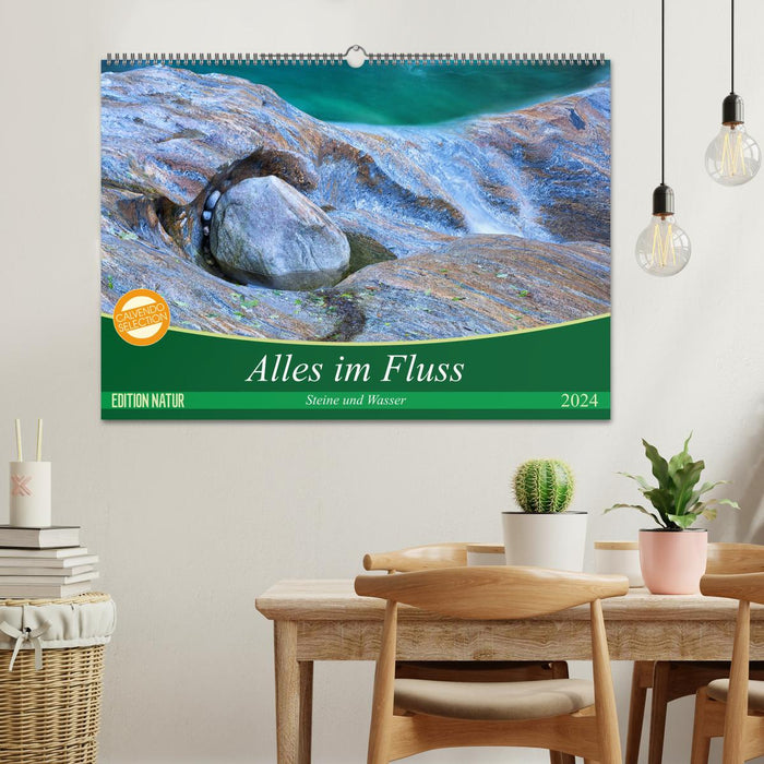 Everything in flow - stones and water (CALVENDO wall calendar 2024) 