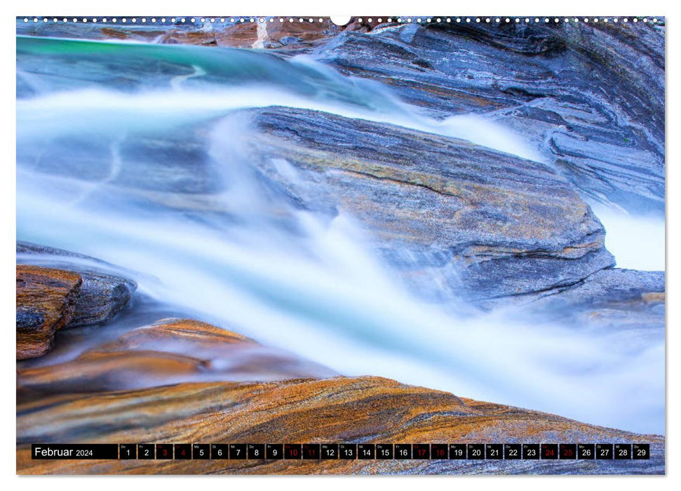 Everything in flow - stones and water (CALVENDO wall calendar 2024) 