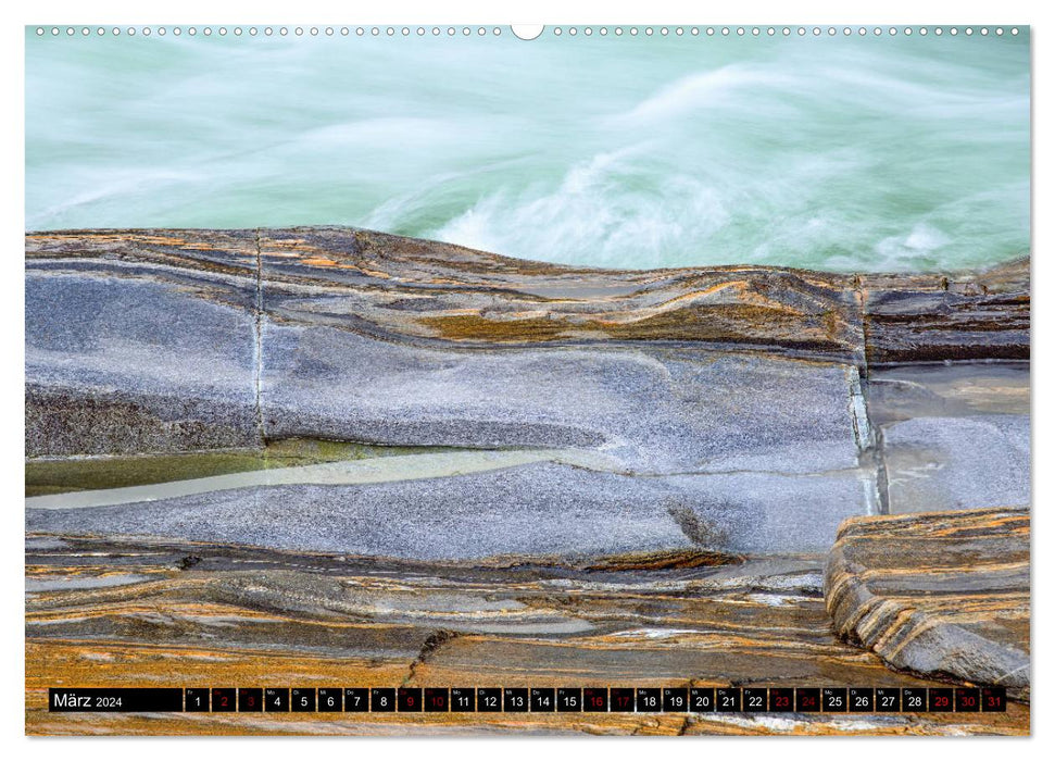 Everything in flow - stones and water (CALVENDO wall calendar 2024) 