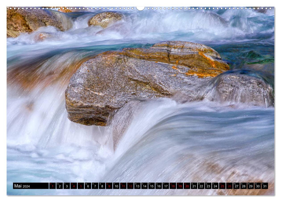 Everything in flow - stones and water (CALVENDO wall calendar 2024) 