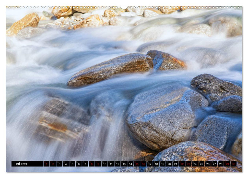 Everything in flow - stones and water (CALVENDO wall calendar 2024) 