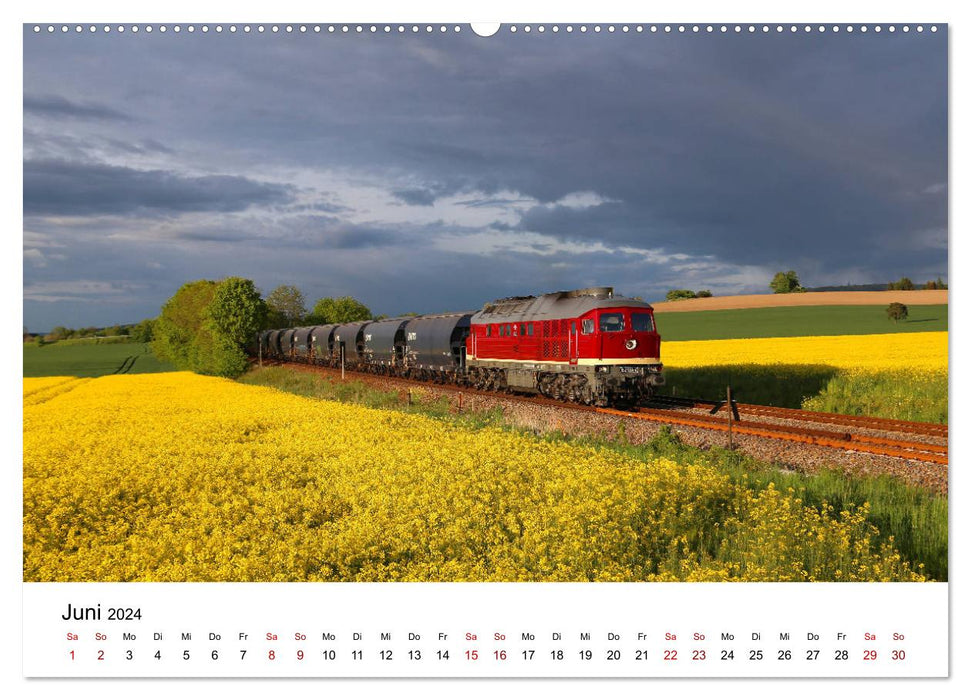 Unterwegs auf den Schienenwegen von Ostsachsen (CALVENDO Wandkalender 2024)