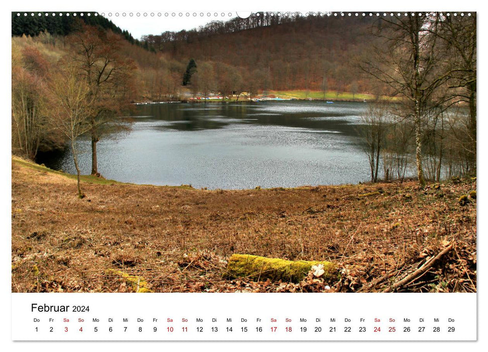 Choses à voir dans l'Eifel - Les plus beaux maars (Calendrier mural CALVENDO 2024) 