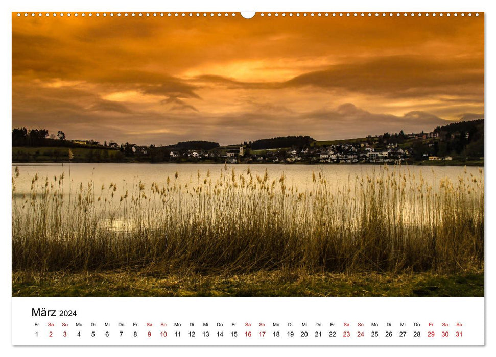 Choses à voir dans l'Eifel - Les plus beaux maars (Calendrier mural CALVENDO 2024) 