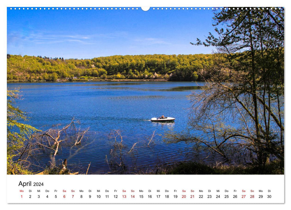 Choses à voir dans l'Eifel - Les plus beaux maars (Calendrier mural CALVENDO 2024) 