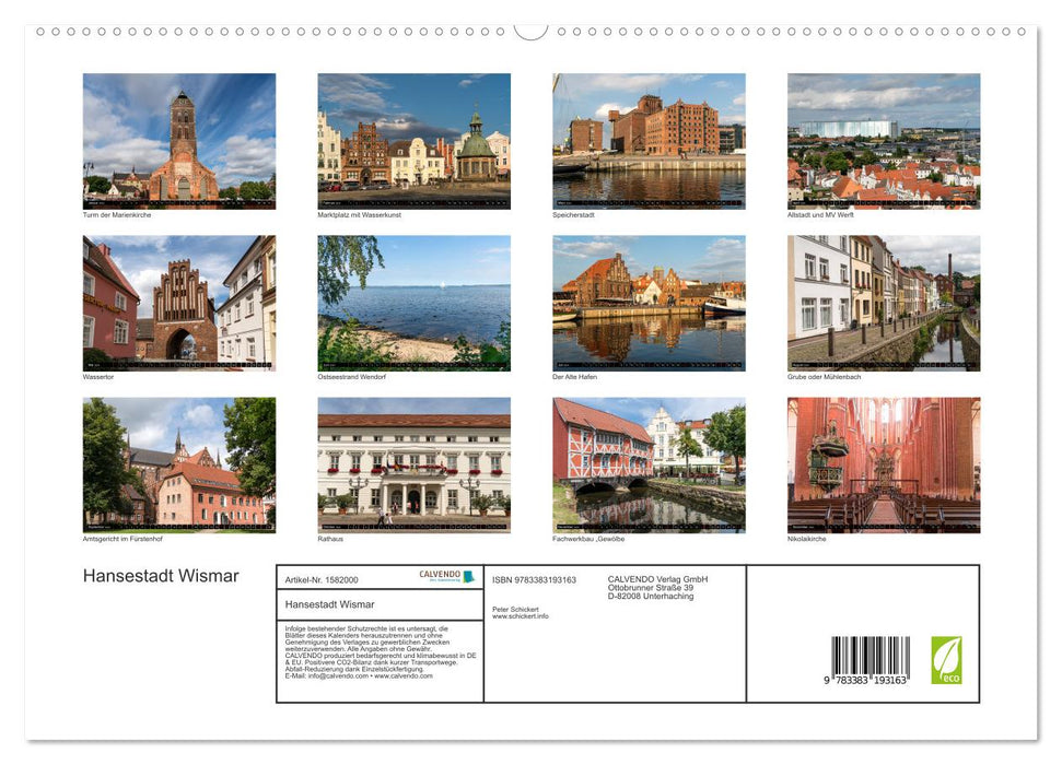 Hansestadt Wismar (CALVENDO Premium Wandkalender 2024)