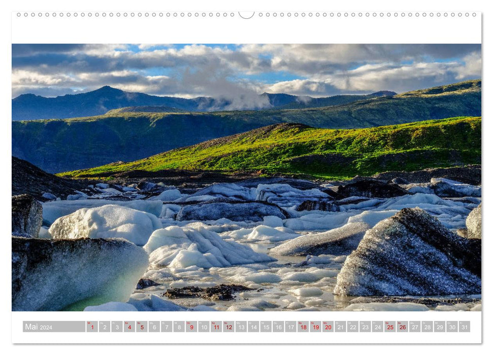 Island - Faszination Eis. Vatnajökull Gletscher (CALVENDO Wandkalender 2024)