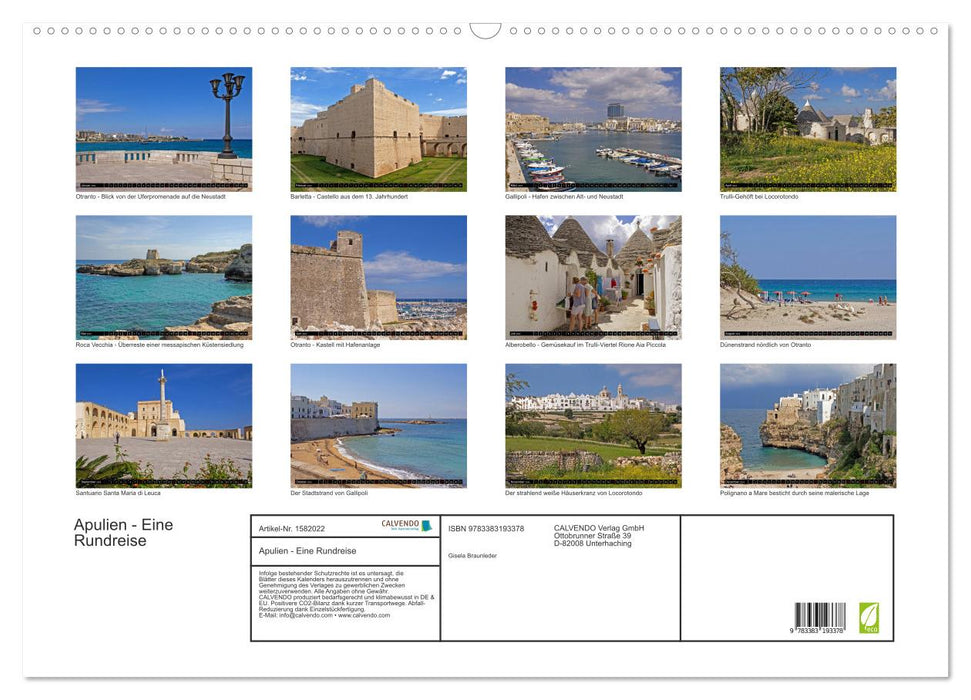 Apulia - A round trip (CALVENDO wall calendar 2024) 