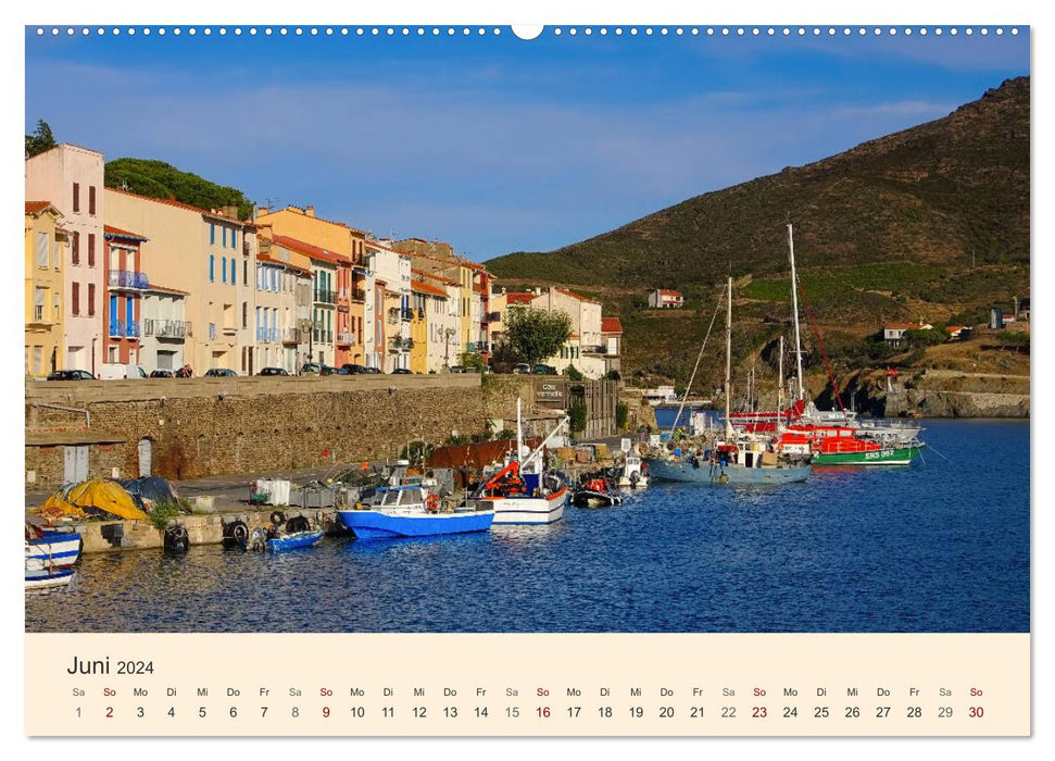 Côte Vermeille - Là où les Pyrénées embrassent la mer (Calendrier mural CALVENDO 2024) 