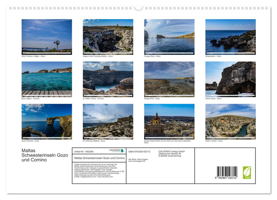 Maltas Schwesterinseln Gozo und Comino (CALVENDO Premium Wandkalender 2024)