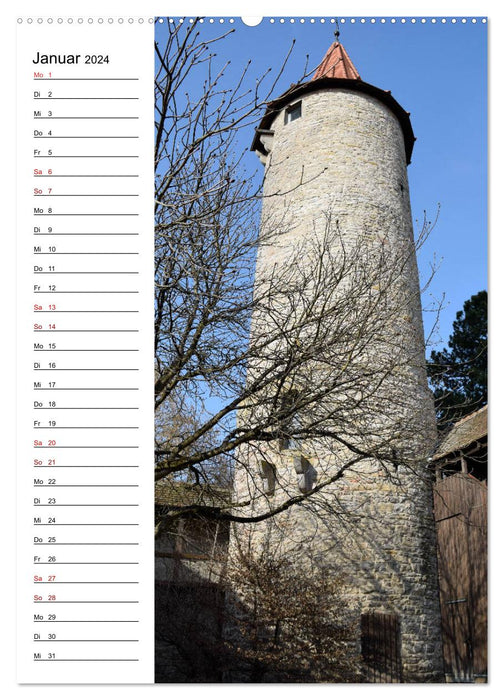 Crailsheim - Stadt der Türme an der Jagst (CALVENDO Wandkalender 2024)