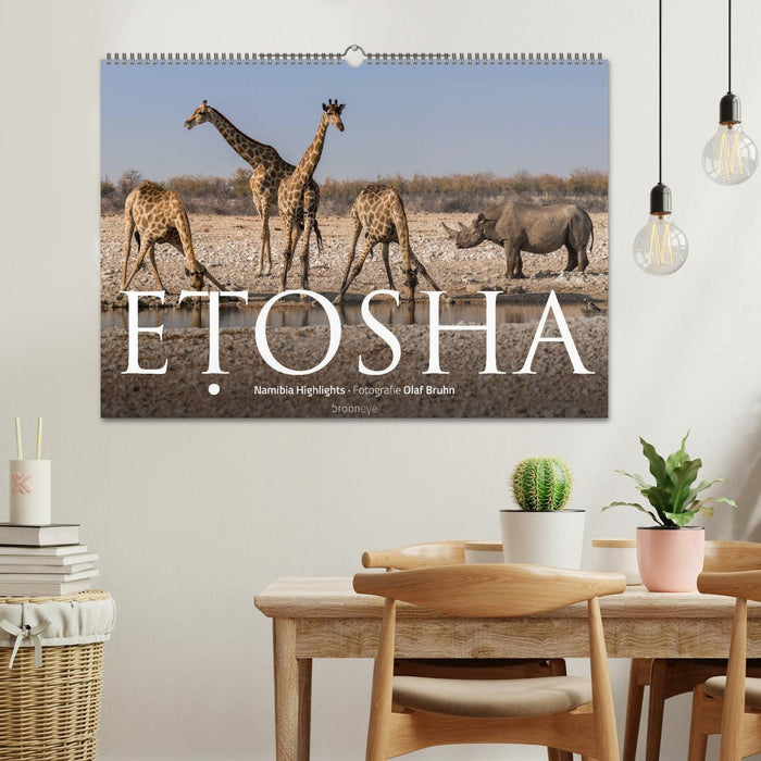 ETOSHA – Faits saillants de la Namibie (Calendrier mural CALVENDO 2024) 