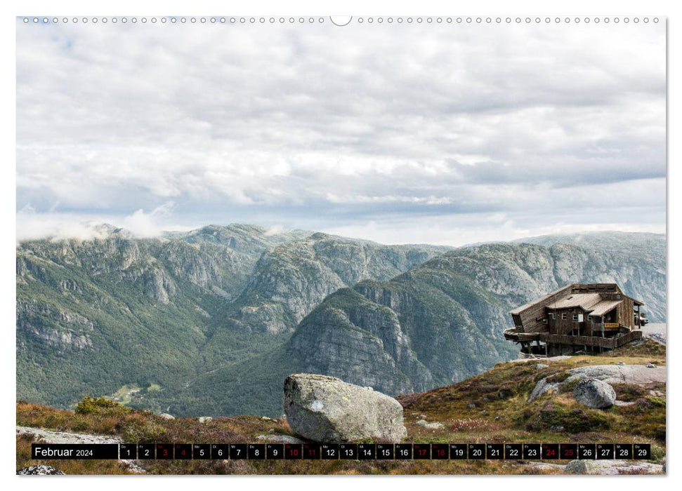 Norvège - Sur la route du Lysefjord (Calendrier mural CALVENDO 2024) 