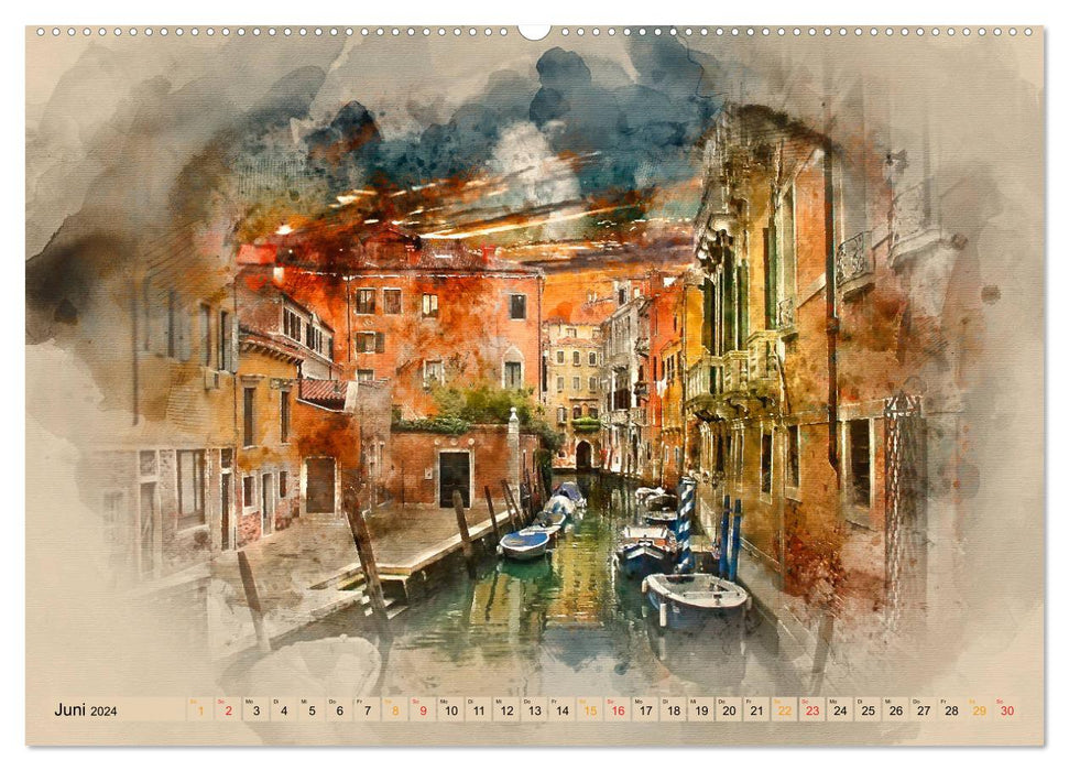 Venedig - ganz intim (CALVENDO Premium Wandkalender 2024)