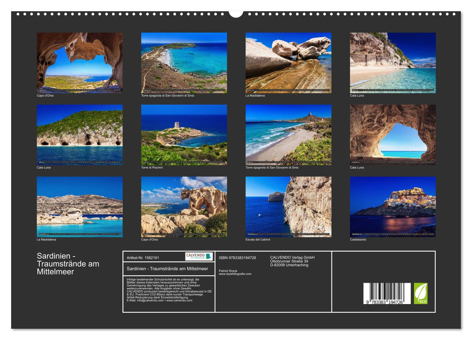 Sardinia - dream beaches on the Mediterranean (CALVENDO Premium Wall Calendar 2024) 