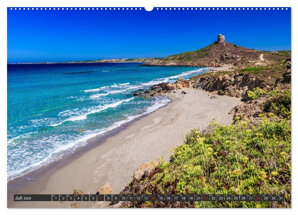 Sardinia - dream beaches on the Mediterranean (CALVENDO Premium Wall Calendar 2024) 