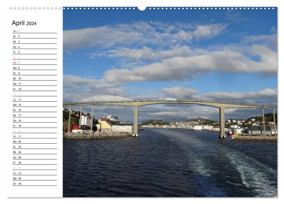 Impressions of Norway along the Hurtigruten (CALVENDO Premium Wall Calendar 2024) 