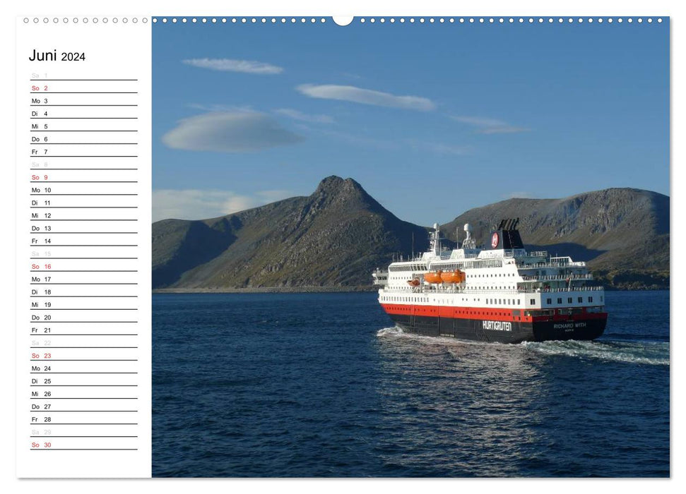 Impressions of Norway along the Hurtigruten (CALVENDO Premium Wall Calendar 2024) 