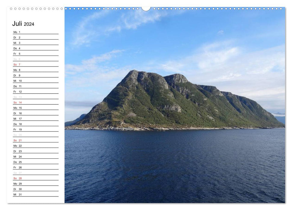 Impressions of Norway along the Hurtigruten (CALVENDO Premium Wall Calendar 2024) 